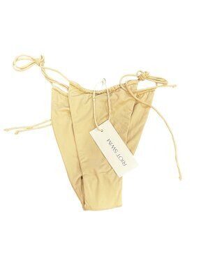 Riot Swim Bixi Bikini Bottom NWT Ivory Cream Tie Side Minimal Medium